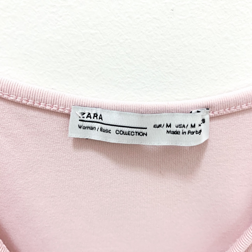 SOLD - ZARA BASIC LIGHT PINK TANK TOP - Picture 3 of 4